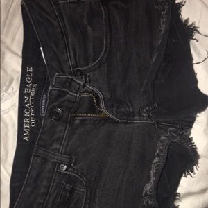 American Eagle Black Denim Jean Shorts